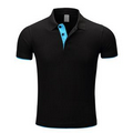 High Quality Fashion Unisex Two-Tone Short Sleeve Polo